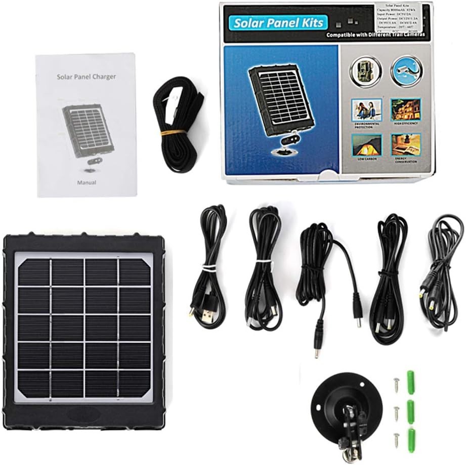 Durable 3W Solar Charger for 12V/9V/6V Trail Cameras – Lightweight & Efficient