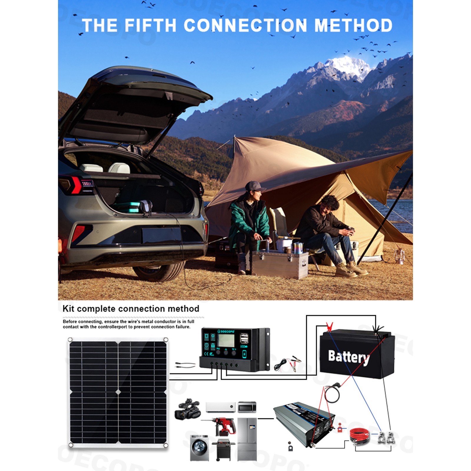 30000W High-Efficiency Solar Energy System | 300W Panel + Controller + Inverter