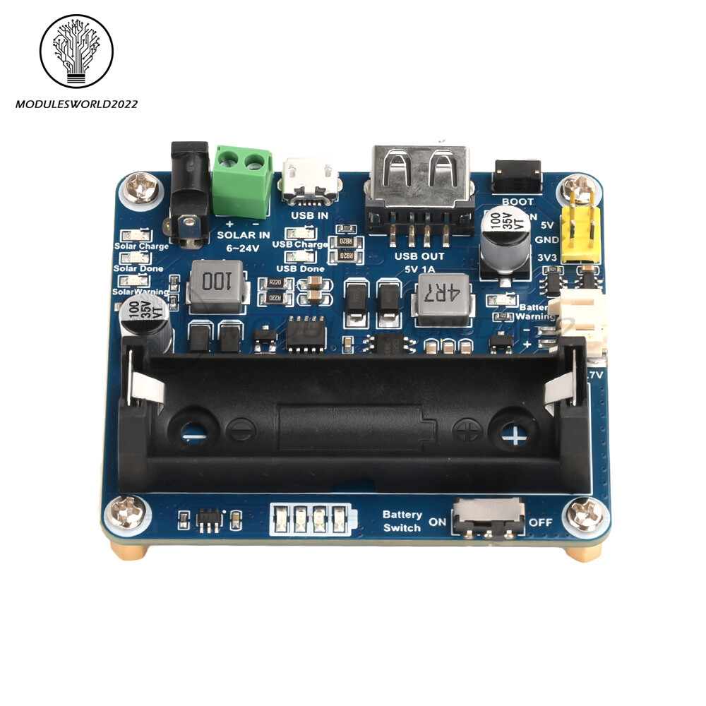 Power Manager Module for 6V~24V Solar Panel Support MPPT USB Battery Charging