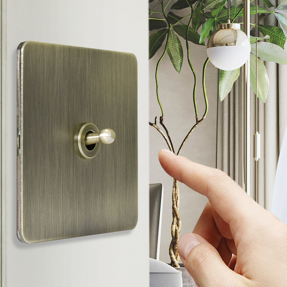 Brushed Stainless Steel 86x86mm Wall Switch Panel for Contemporary Interiors