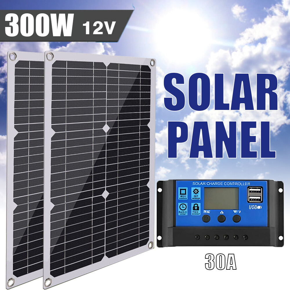 30A PWM Charge Controller For Mono Fixed Carava 300W Solar Kit Monoctrystalline