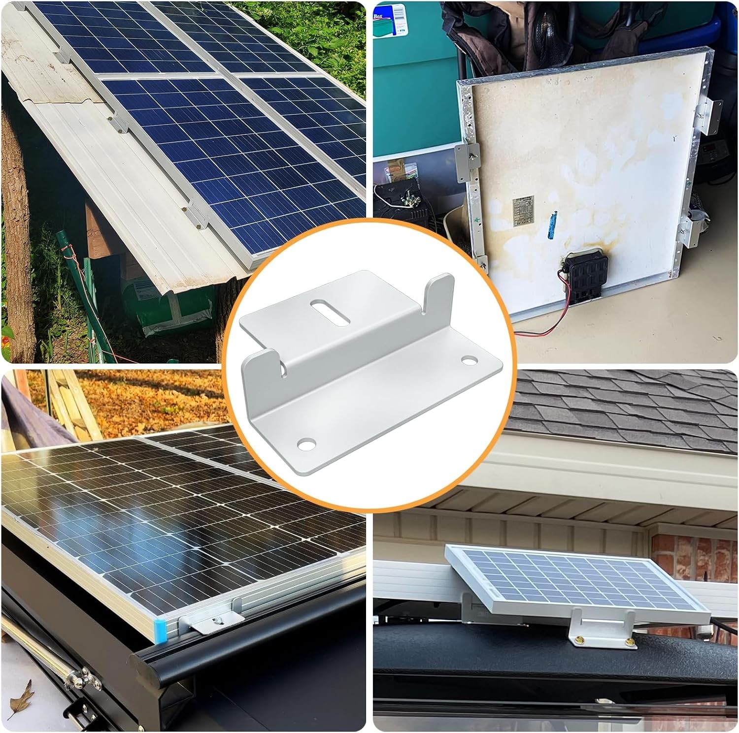 Solar Panel Mounting Z Brackets 16PCS Lightweight Aluminum Hardware