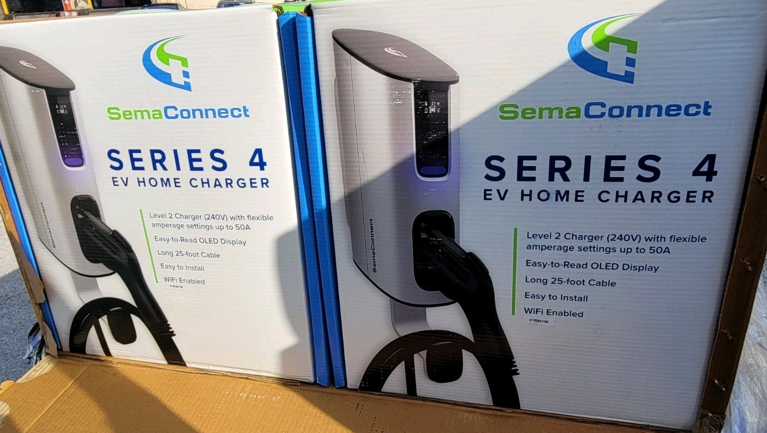 Level 2 EV Charger 12kw 50A 25ft J1772 14-50P/Hardwire WiFi SemaConnect By Blink