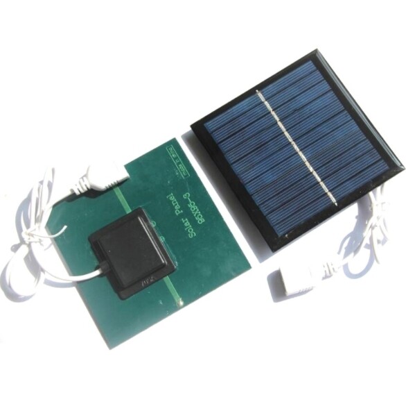 1W 5.5V 95 * 95MM solar panel solar charger can charge 3.7V-5V batteries