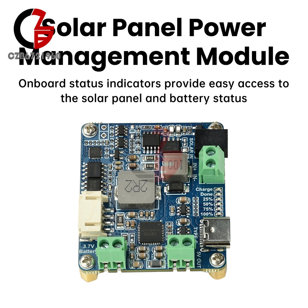 6-24V Solar Panel Power Management Module 5V 3A Supports MPPT, PD QC FCP SFCP
