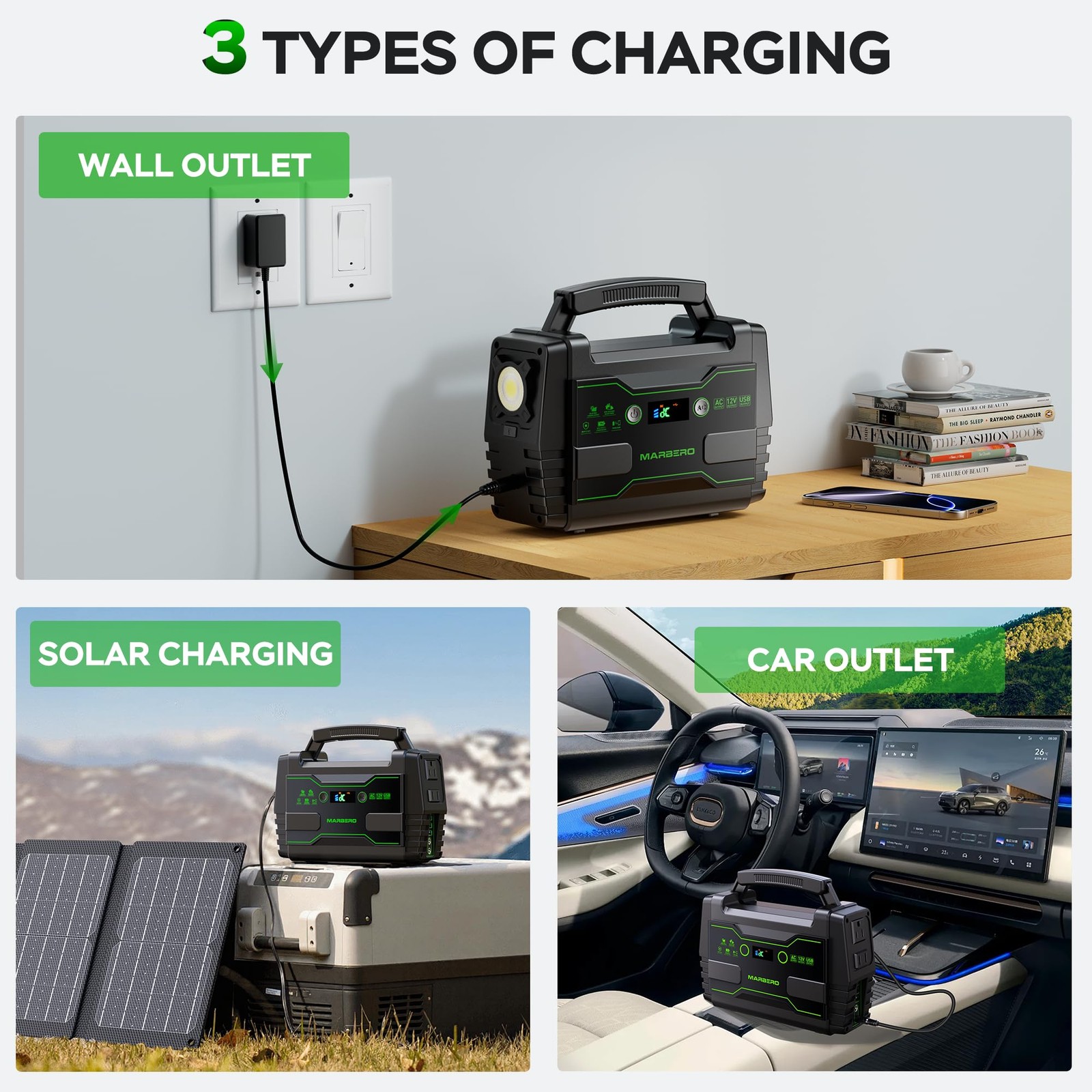 Generador Con Panel Solar Estación De Energía Portátil Para Emergencia, Camping
