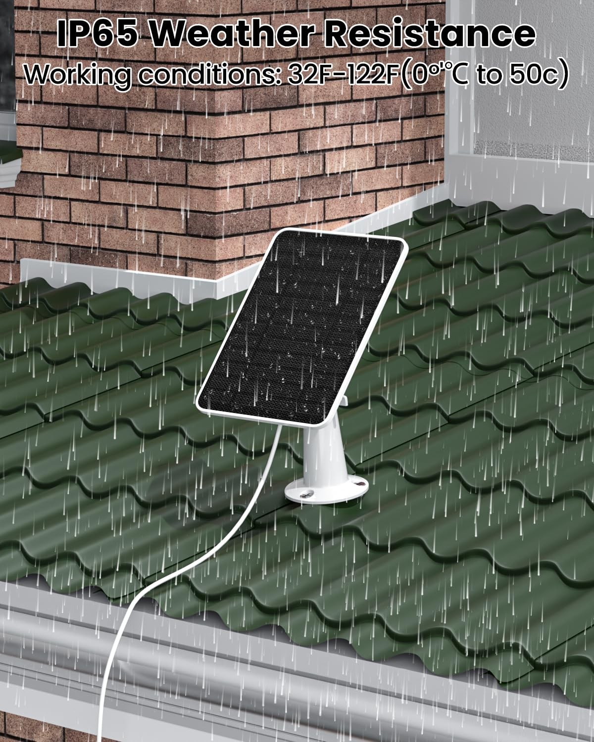 5W Solar Panel Charger Compatible with Arlo Essential 2K Outdoor Camera(2nd G…