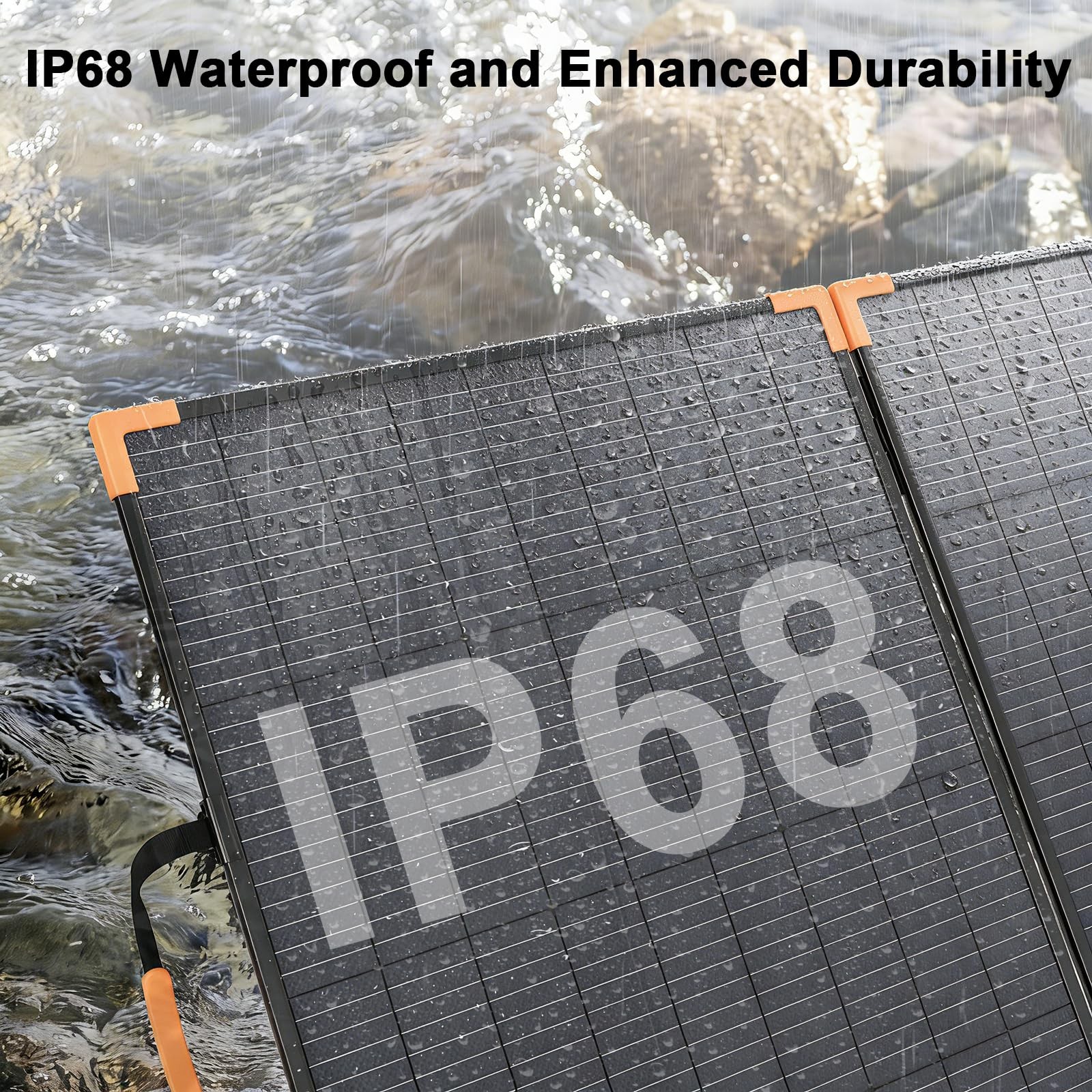100 Watt Bifacial Portable Solar Panel for Power Station, 20V Foldable Solar …