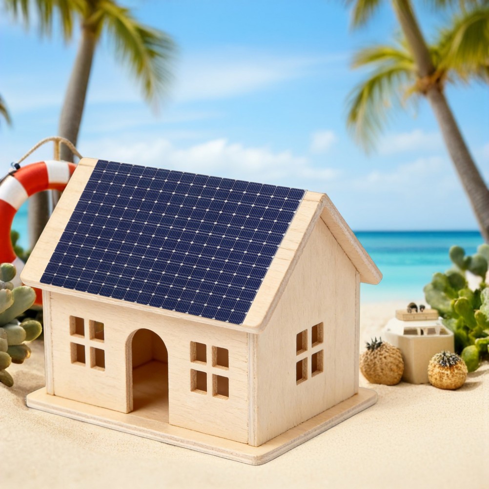 6Pcs Reusable Miniature Solar Panel Stickers for Dollhouse Decor Dark Blue
