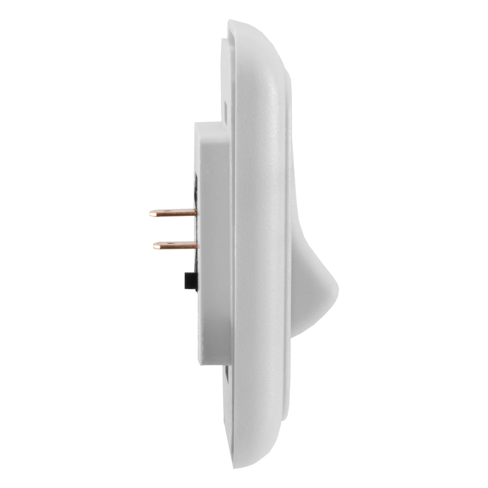 Single SPST On-Off Switch with Bezel, 12-Volt, for RV, Trailer, Camper (White)