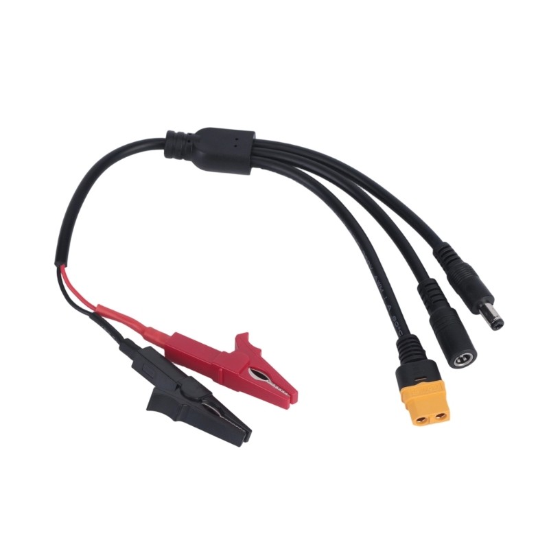 5 in 1 wiring cable for charging worktable tasks, with dc5521 cable ends