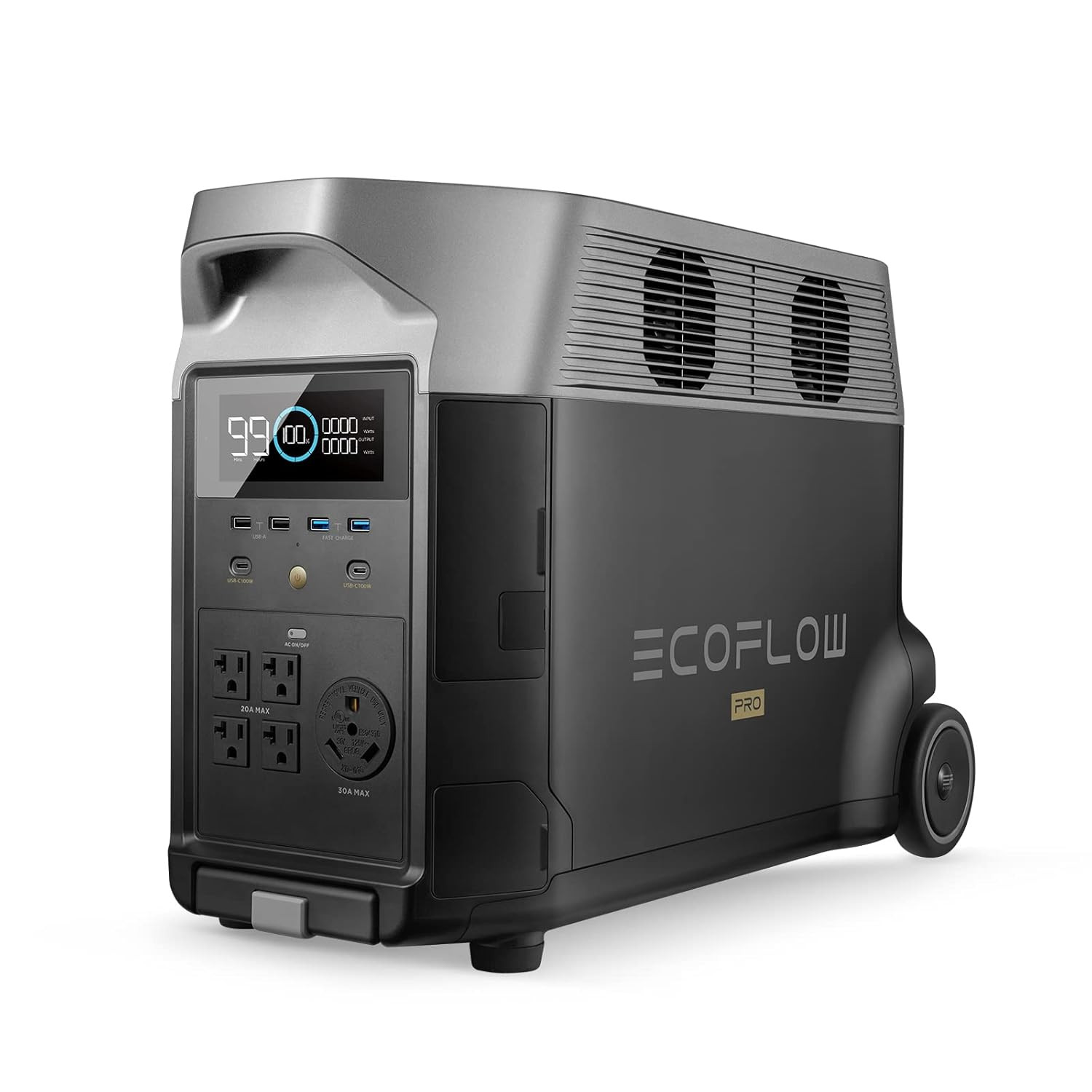 Portable Power Station 3600Wh DELTA Pro, 120V AC Outlets X 5, 3600W, 2.7H Fast C