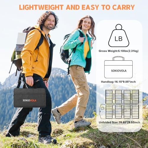 100W Portable Solar Panel for EF/Jackery/Bluetti/Anker Power Station 100W Pro
