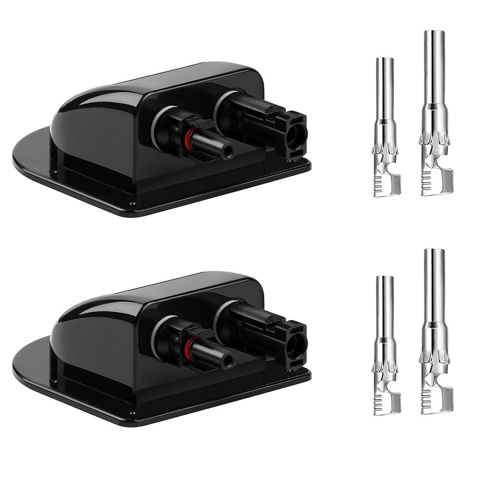 RV Solar Connection Box Safety Solar 12 X 9.5 X 4cm Black High Quality