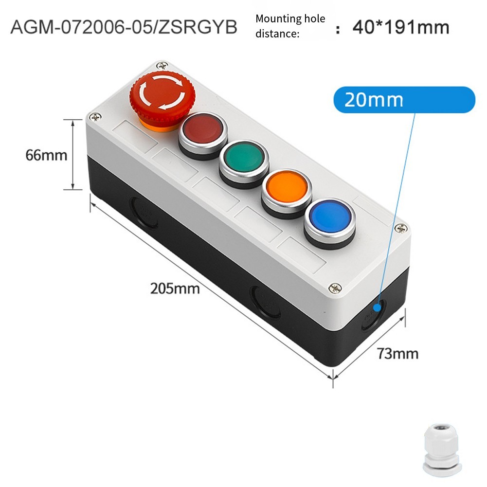 Ergonomic 22mm Inching Push Button Switch with Effective Sealing System
