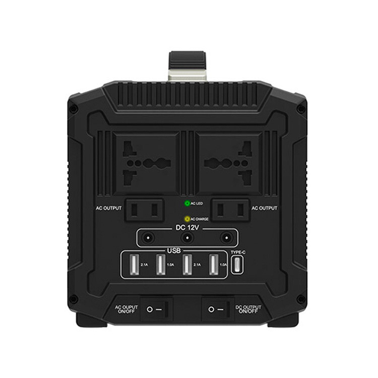500W Large Capacity Lithium Generator Portable Solar Power Station Pure Sine Wav