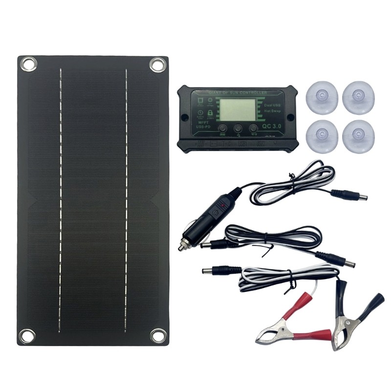 600W 100A Solar Panel with Wire Dripping Glues Plate Power Accessories Easy Use