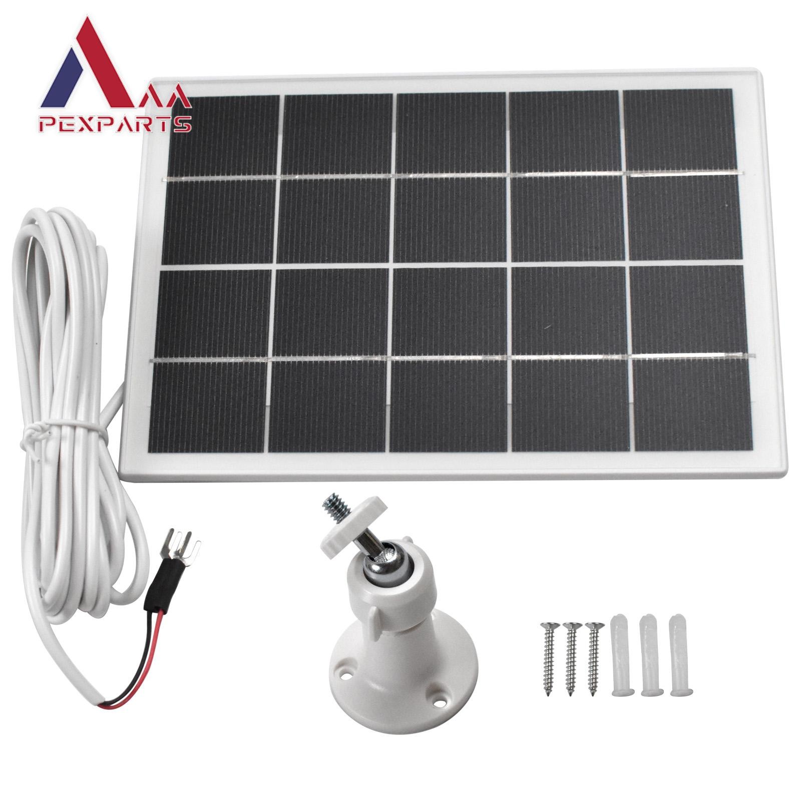 5V Solar Panel Waterproof Solar Charger for Ring Video Doorbell 3W – 1 PACK