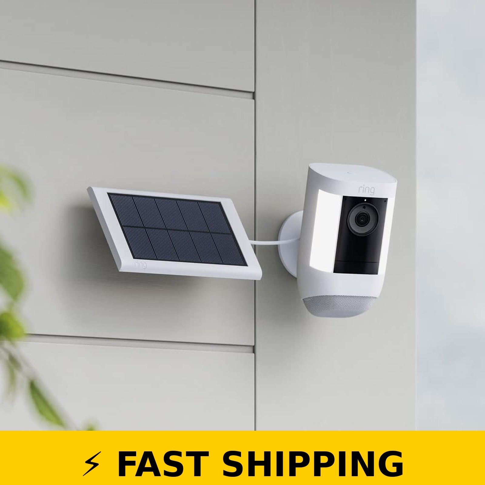 Ring Small Solar Panel for Outdoor Security Cameras – White