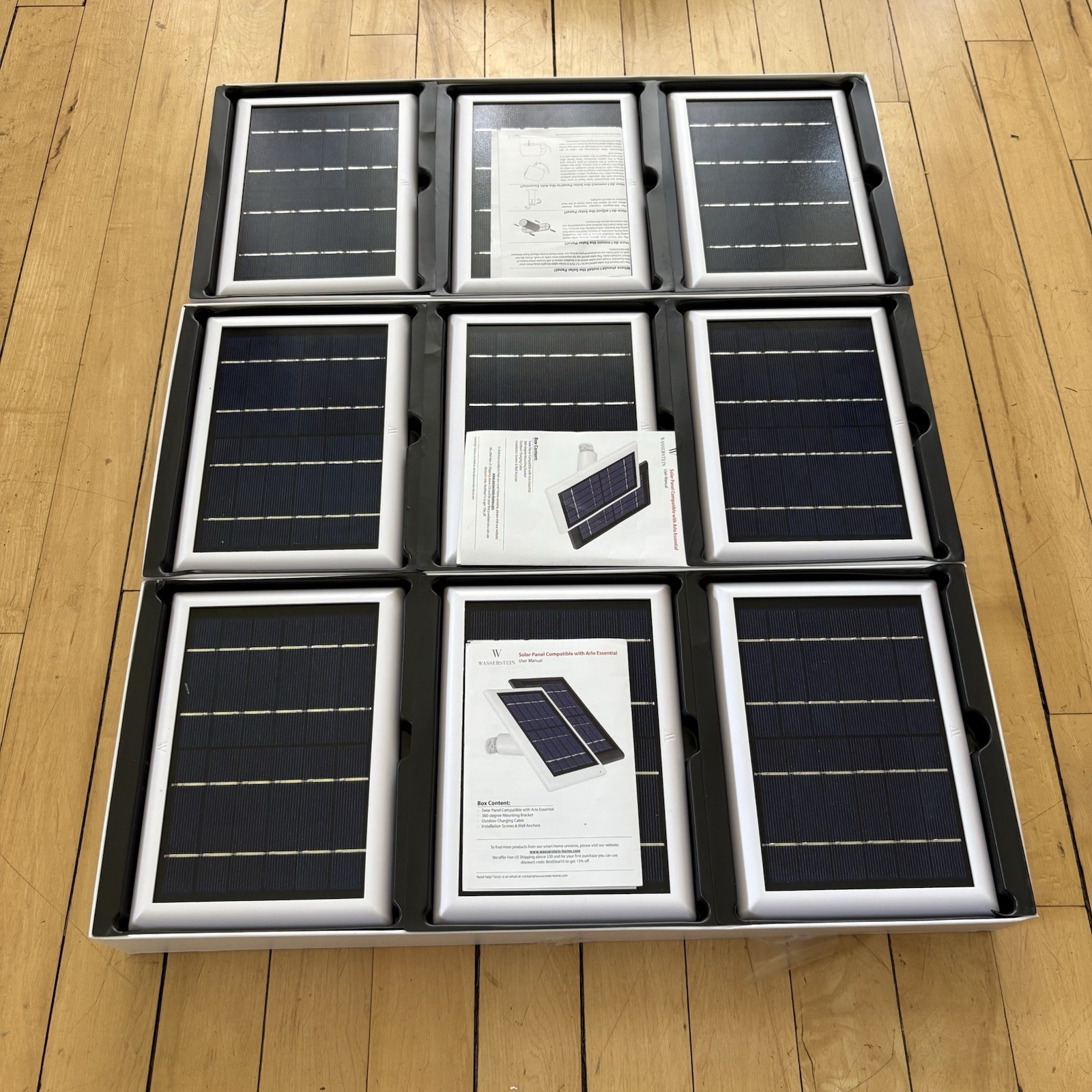 Arlo Essential Solar Panel Lot x6 White Wasserstein