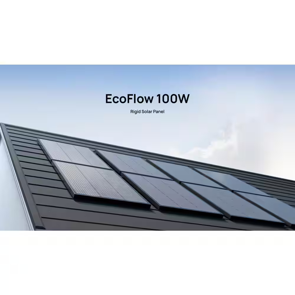 2 Pcs 100-Watt Monocrystalline Silicon Rigid Solar Panel for Power Station/Gener