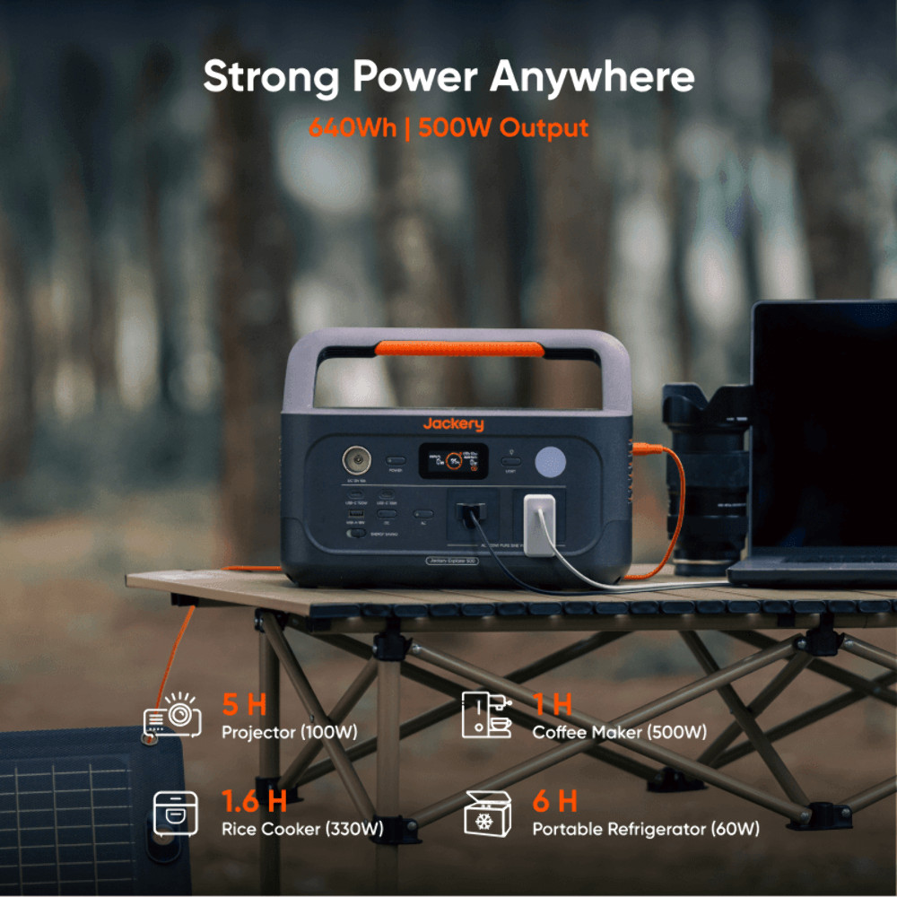 Jackery Explorer 600 v2 Portable Power Station 640Wh Capacity Backup Energy