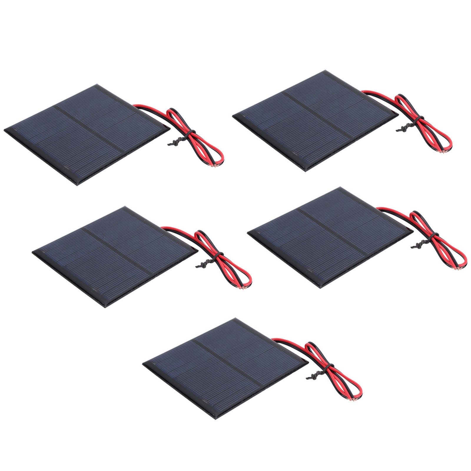 5Pcs Mini Solar Panel Board Module + 30CM Red And Black Wire DC5.5V 160mA