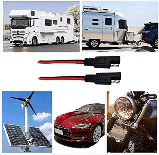 1Ft 14AWG SAE Power Extension Cable – Quick Disconnect for Vehicles & Solar