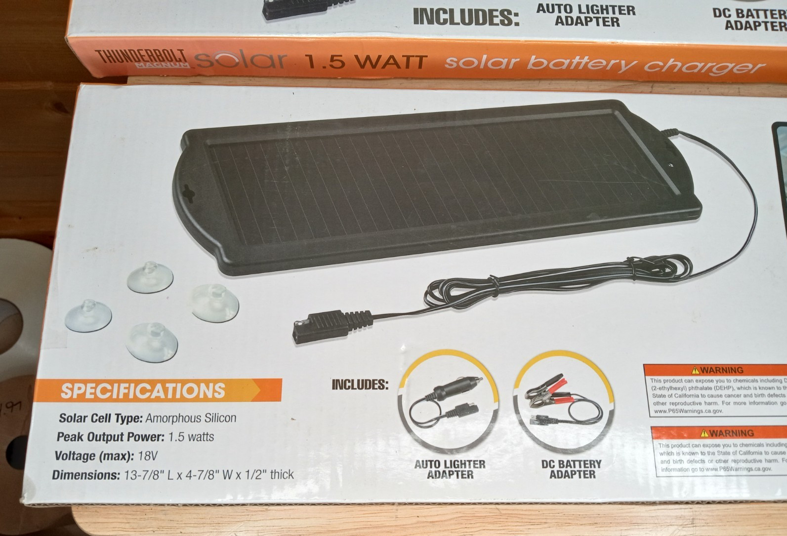 Thunderbolt Magnum Solar 1.5W 12V Solar Battery Charger Trickle Maintainer x3