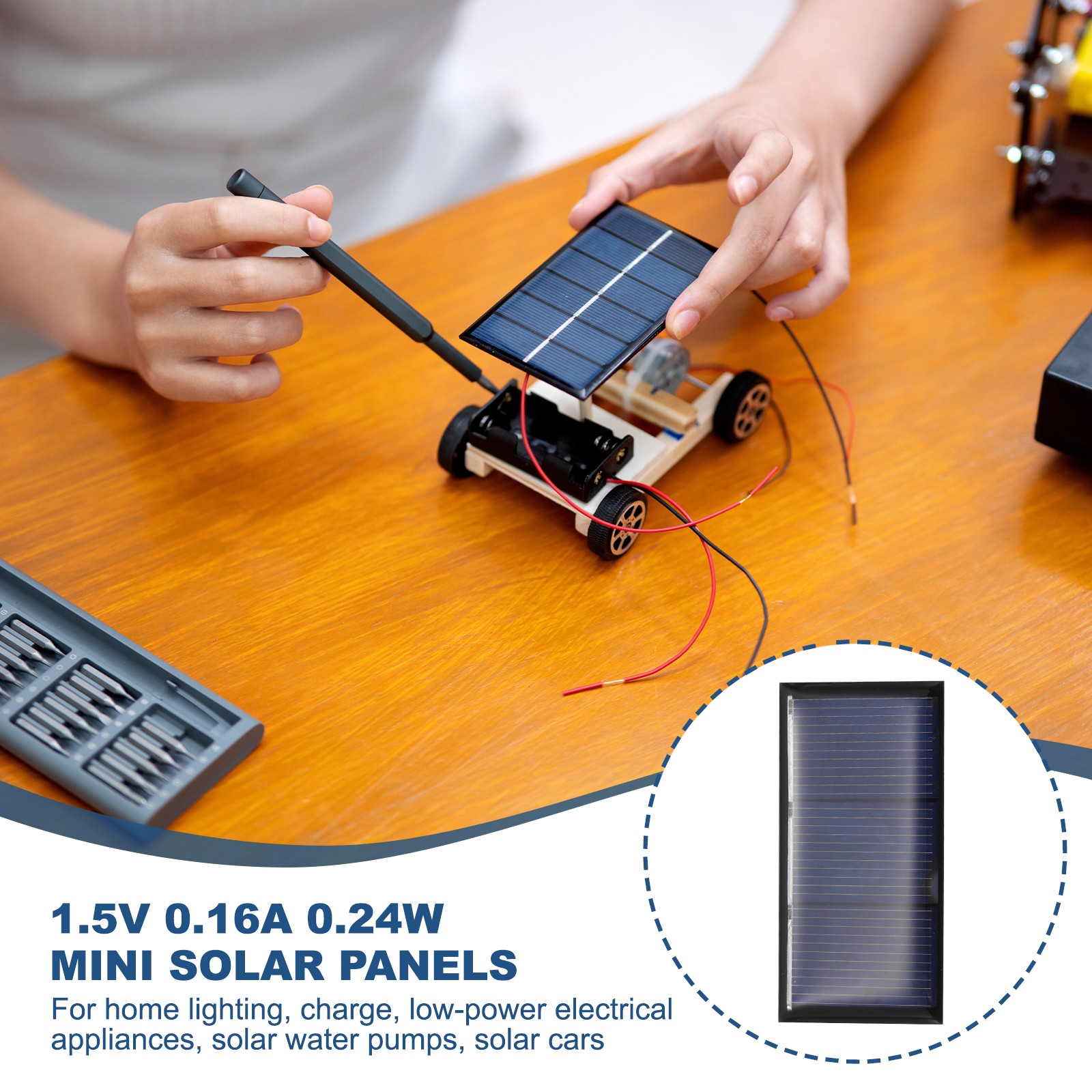 12PCS 1.5V 0.24W 0.16A Mini Solar Panels for Solar Power Small Solar Cells