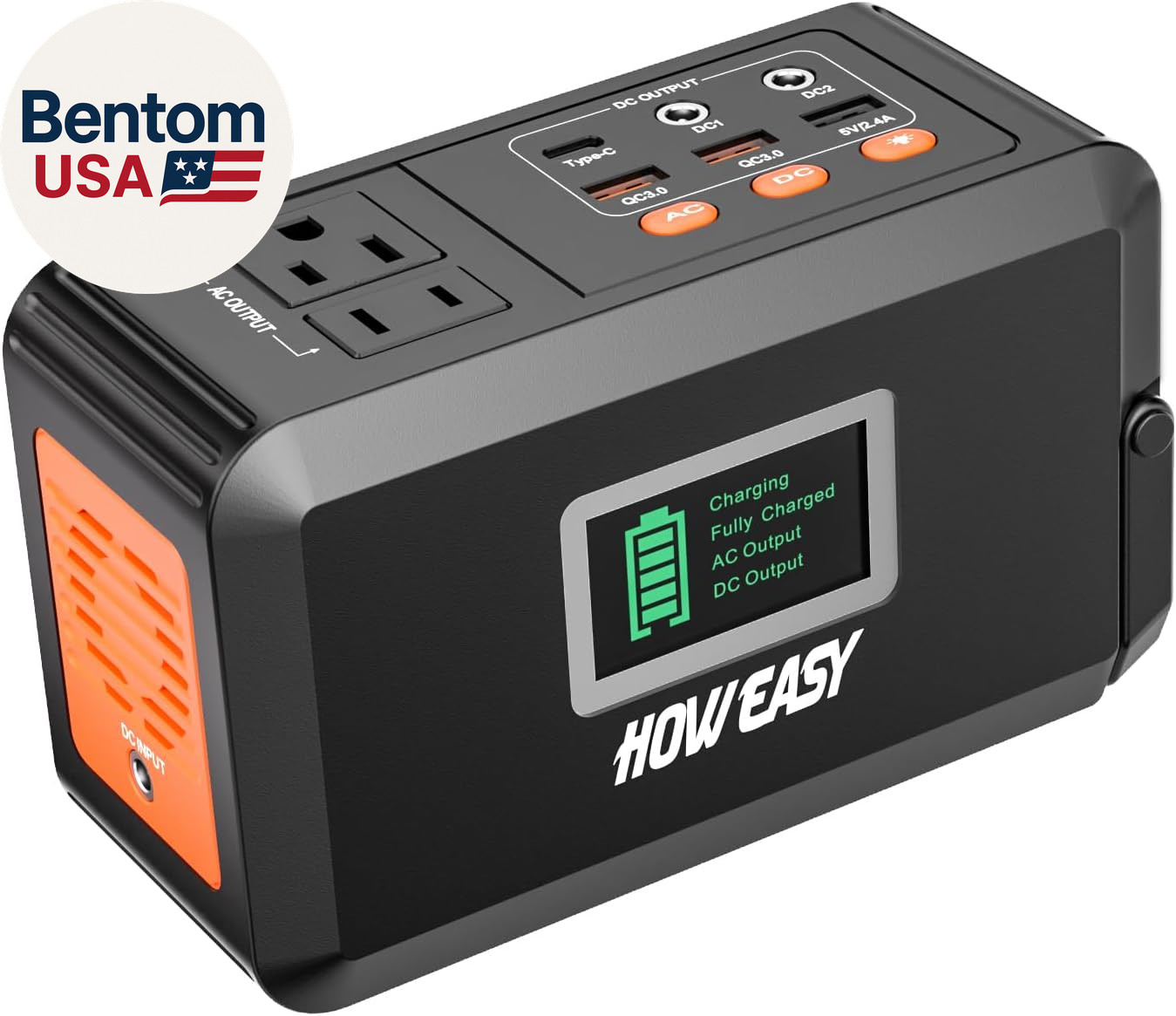 Portable Power Station,120W(240W Peak) Solar Generator,88Wh Lithium Battery Powe