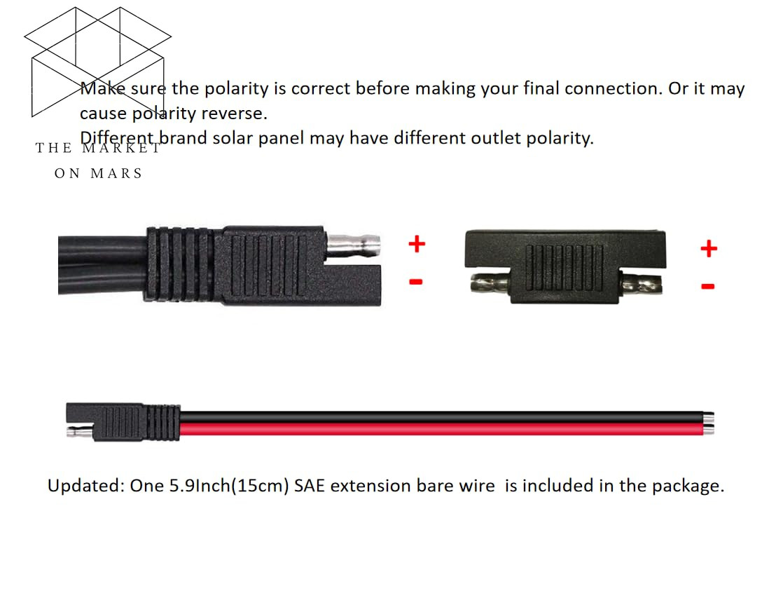 Solar Panel Connectors 10AWG Compatible with MC-4 Solar Connecter