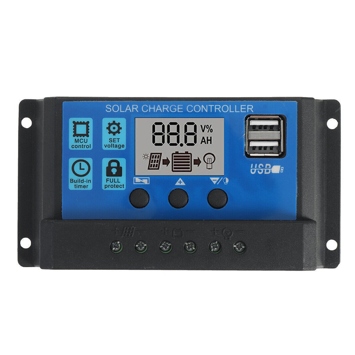 30W 60W Mono Solar Panel Kit 18V Battery Charger Controller 100A Car RV Home