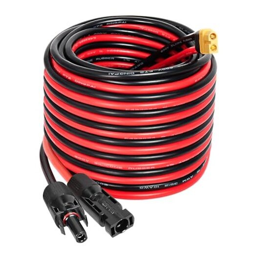Solar Connector to XT60 Adapter Cable – 10AWG for Solar Panel to Portable 35FT