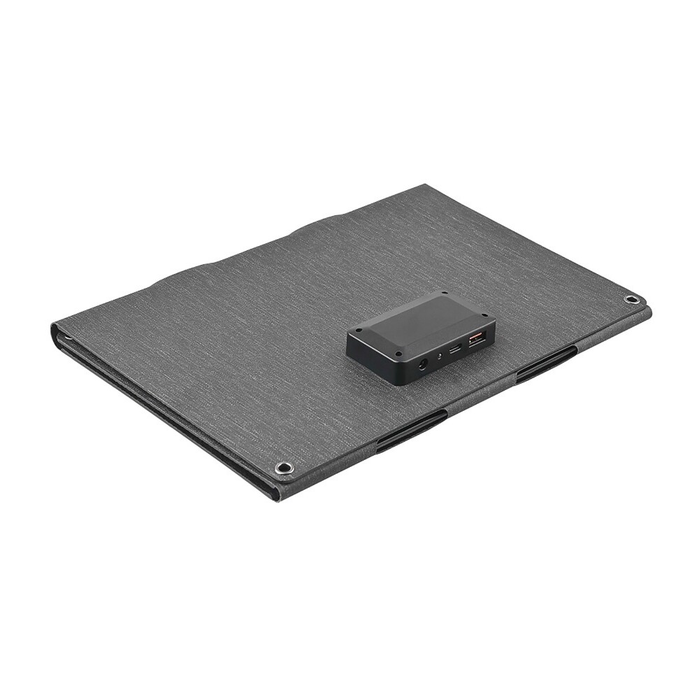 30W ETFE Solar Panel 3 Foldable Mono Solar Mat 12V Type-C/USB/DC Ports Charger