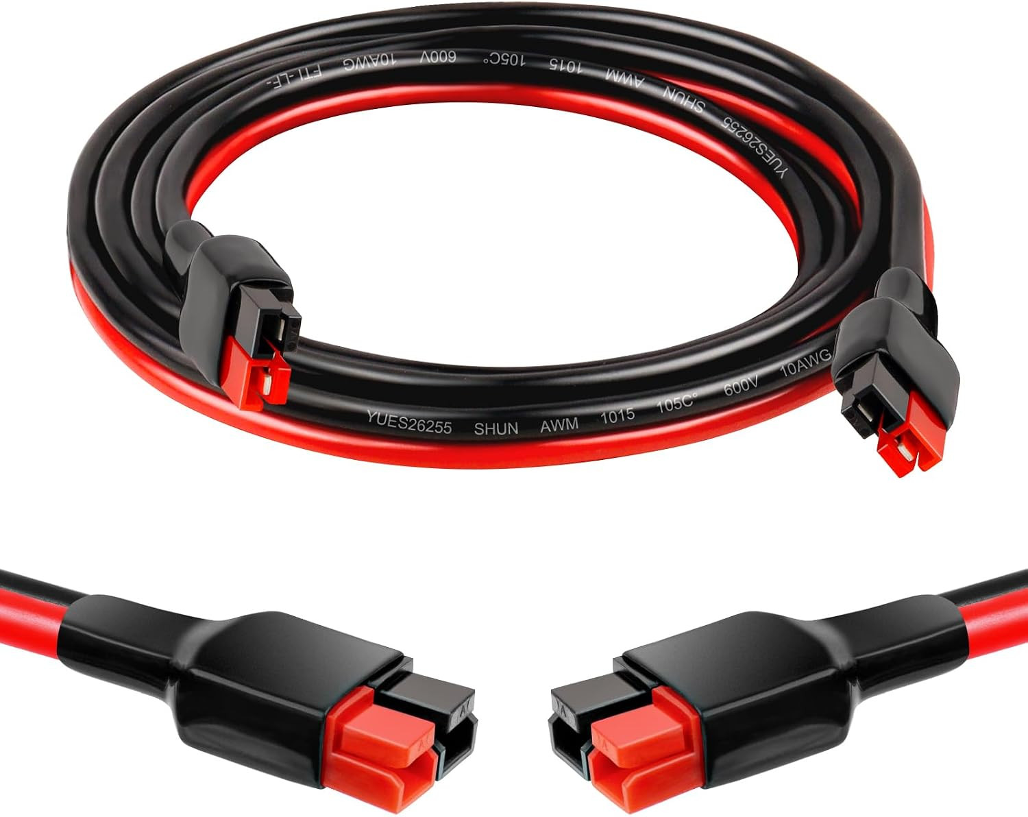10AWG Anderson Extension Cable – 3FT Solar Extension Cable Anderson Connector fo