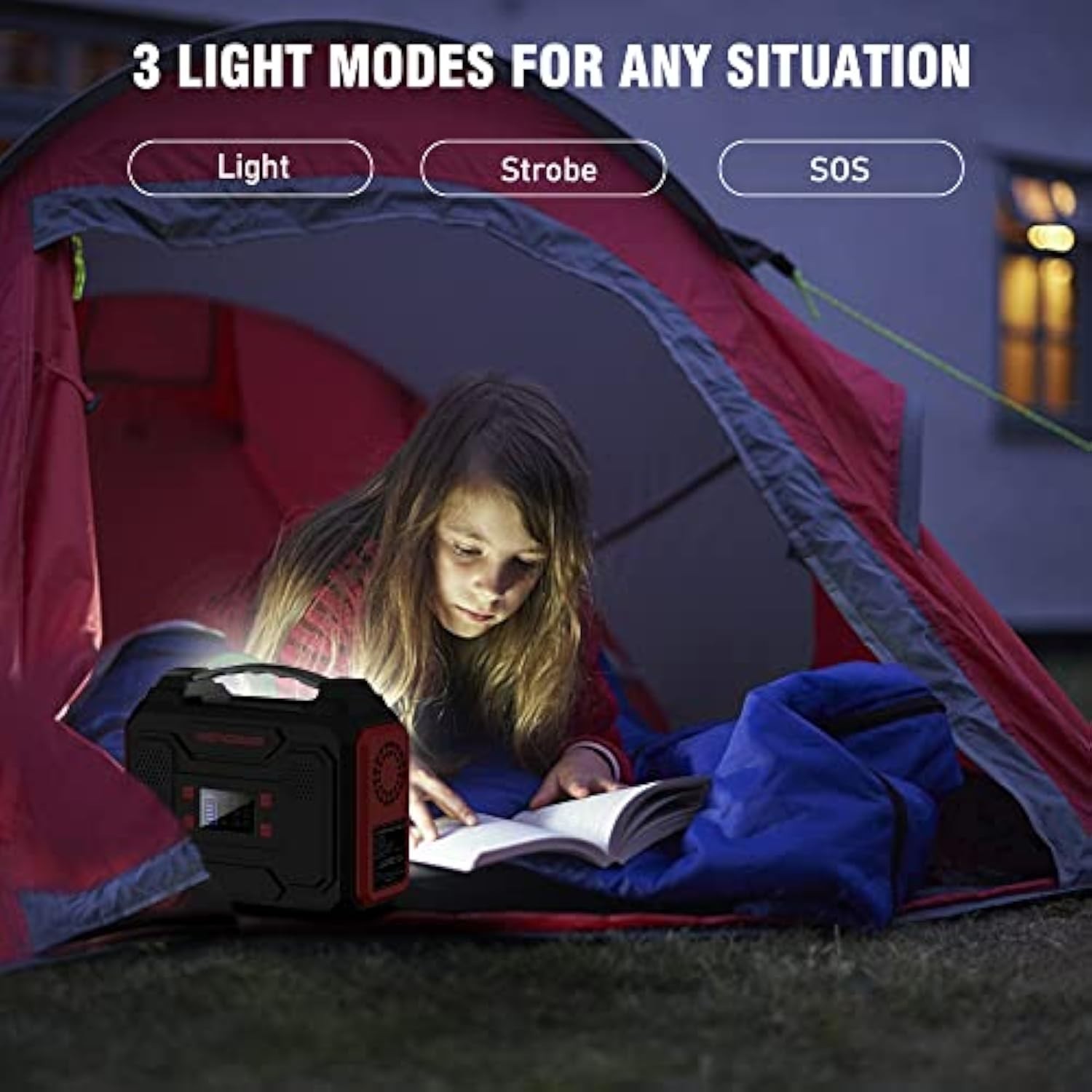 Open Box 250Wh Solar Power Bank, 300W R200 Red