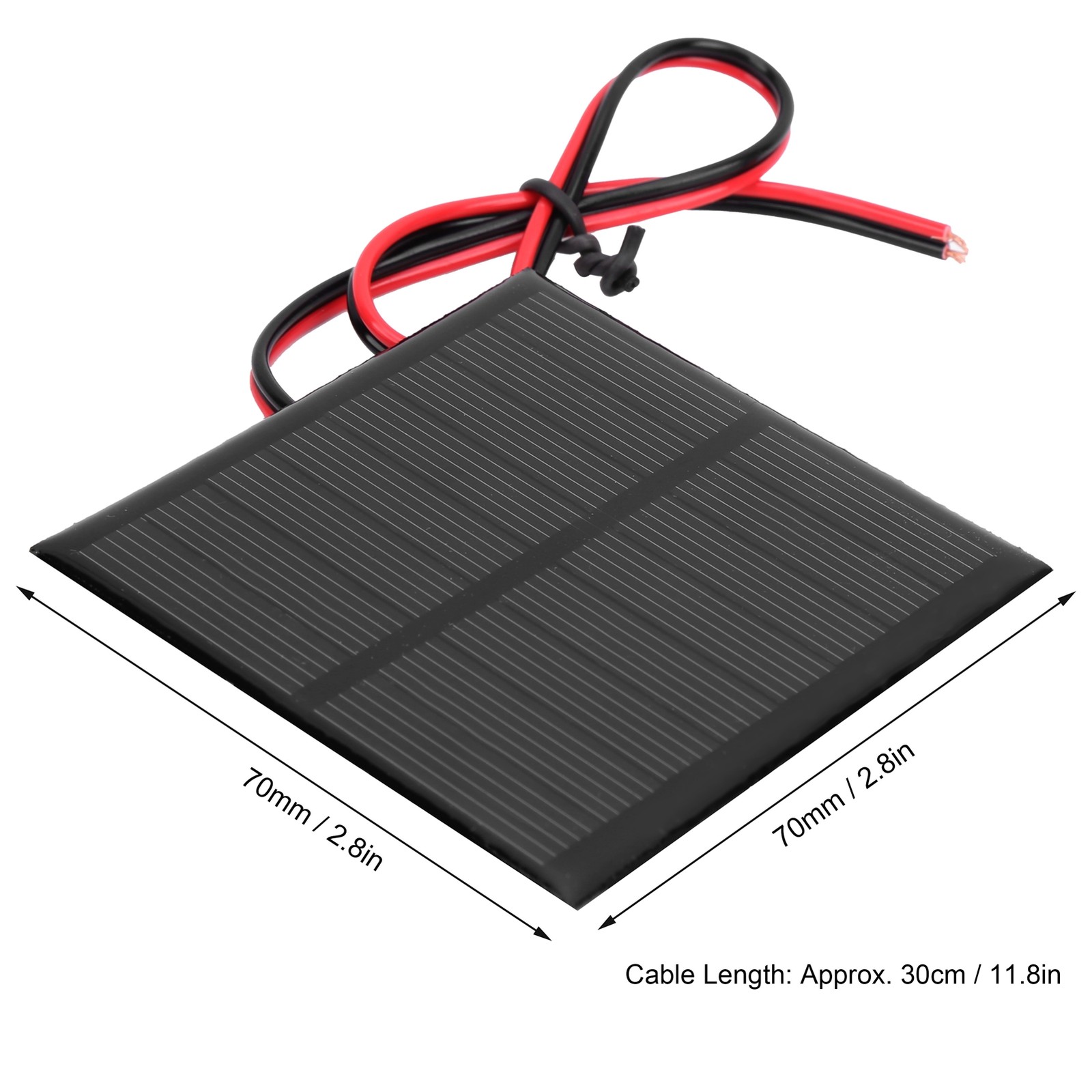 5Pcs Small Solar Battery Panel Polysilicon Epoxy Battery Module With 30cm New