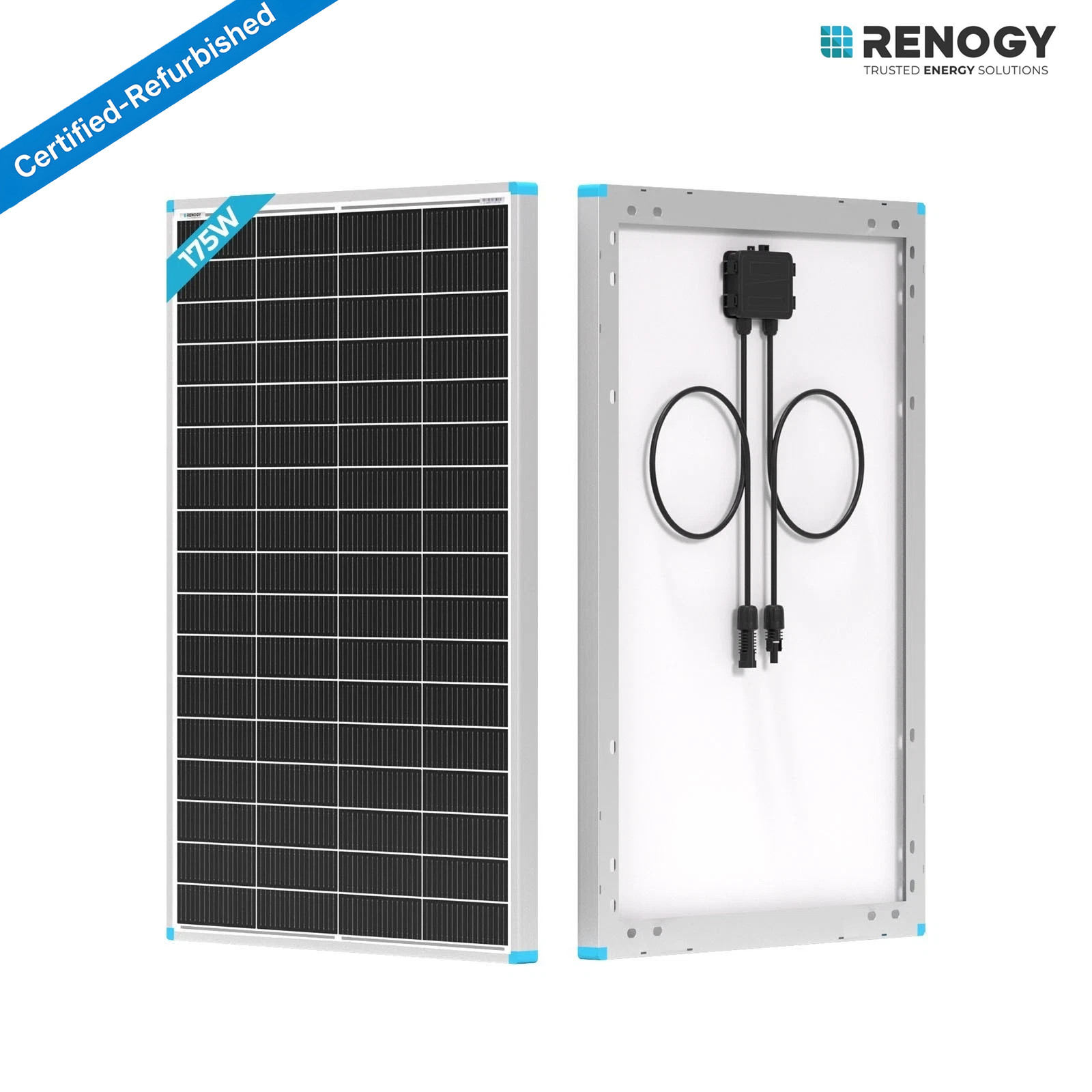 Renogy Solar Panels 175 Watt 16BB N-Type 25% High-Efficiency Refurbished