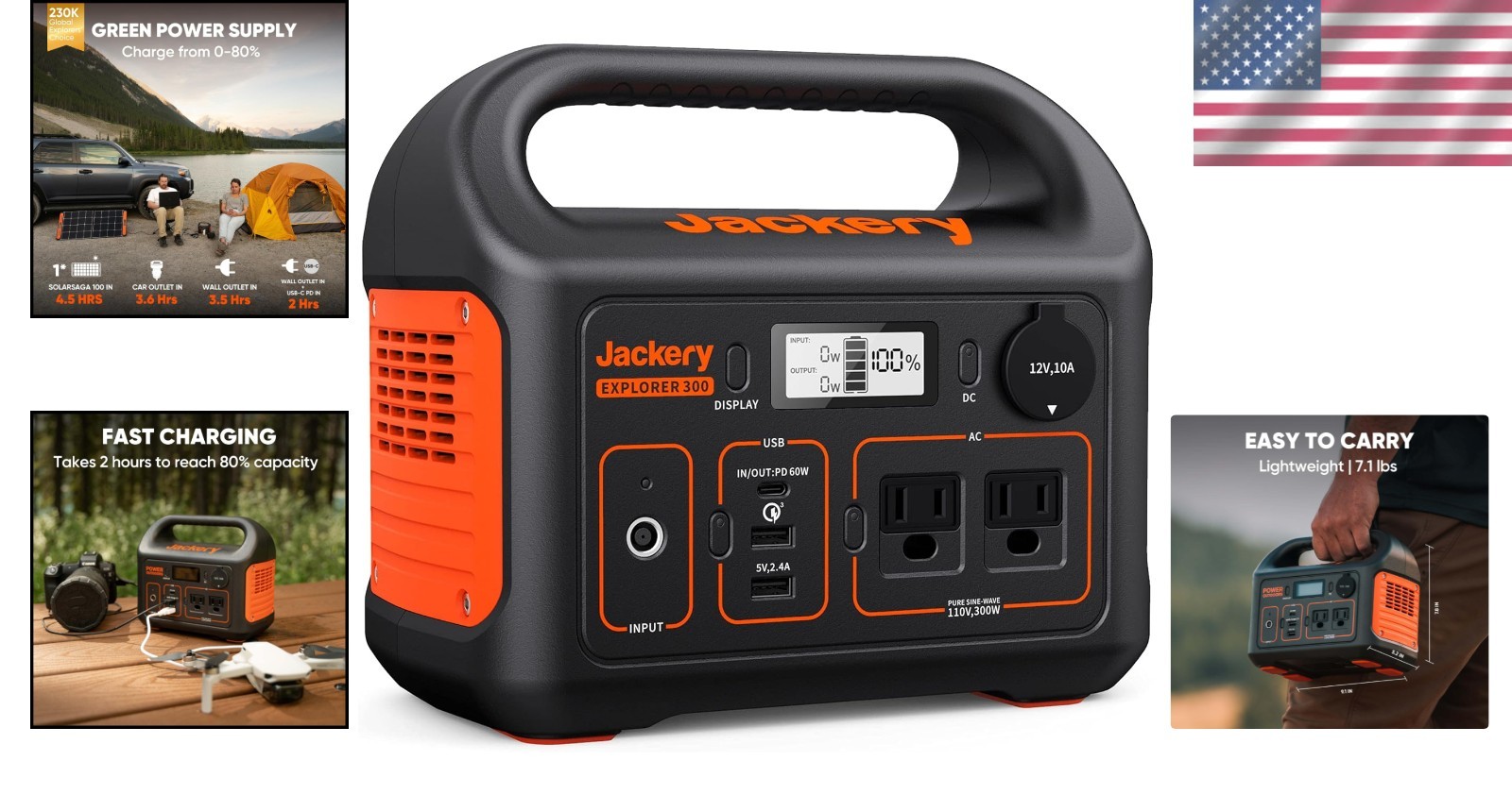 Portable Power Station Explorer 300, 293Wh Backup Lithium Battery, Solar Gene…