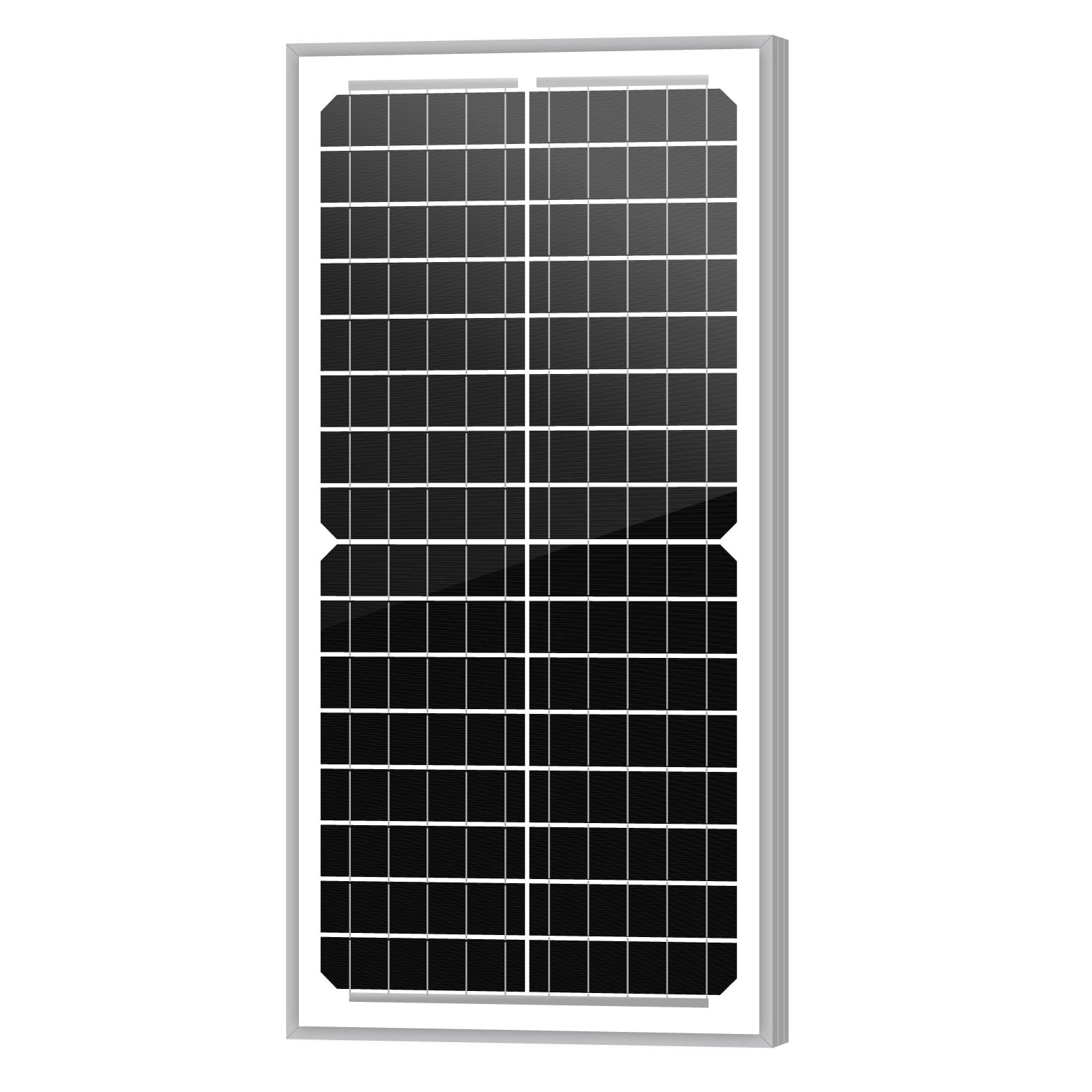 Newpowa 10W(Watts) 12V(Volts) Monocrystalline 10BB Solar Panel High-Efficienc…