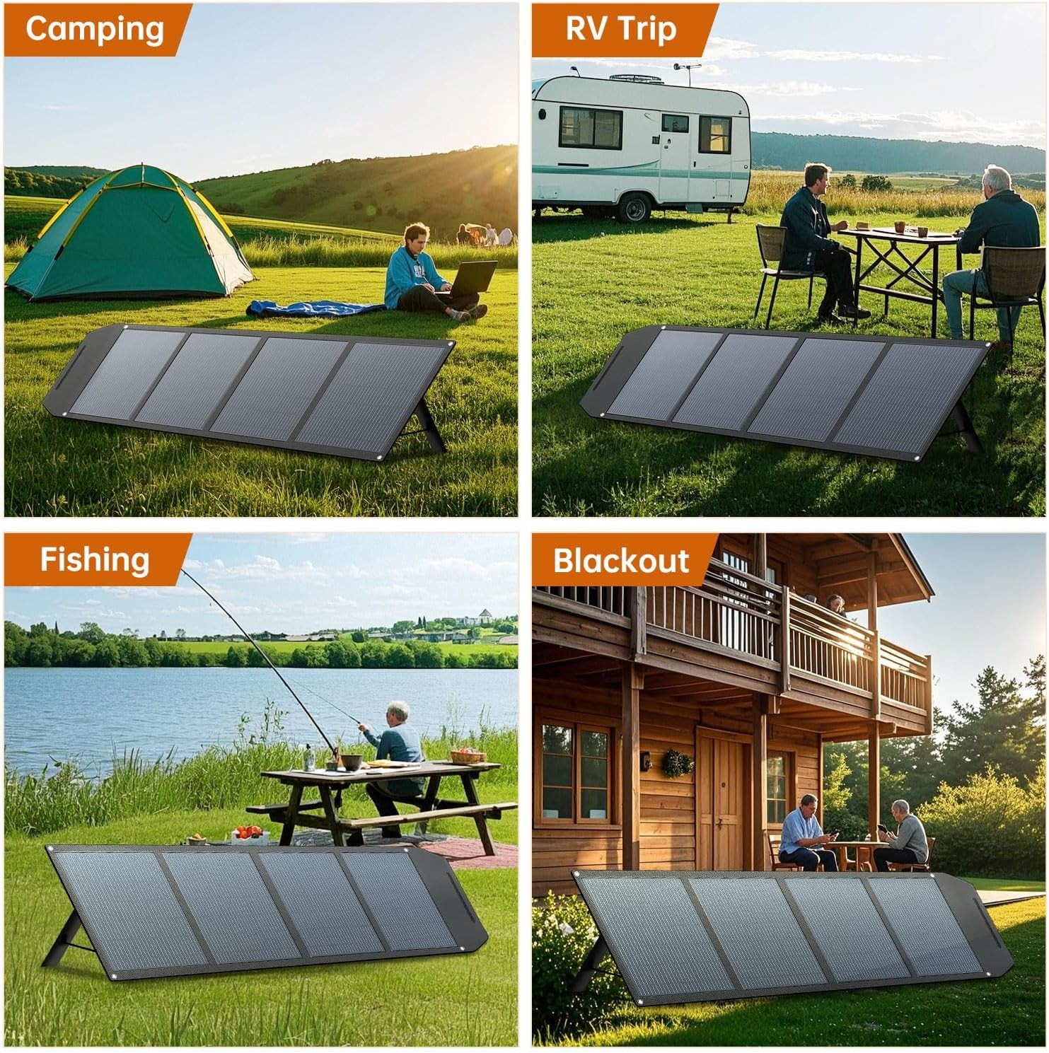 300W Portable Solar Panel Foldable Solar Panel for Outdoor Power Station Camping