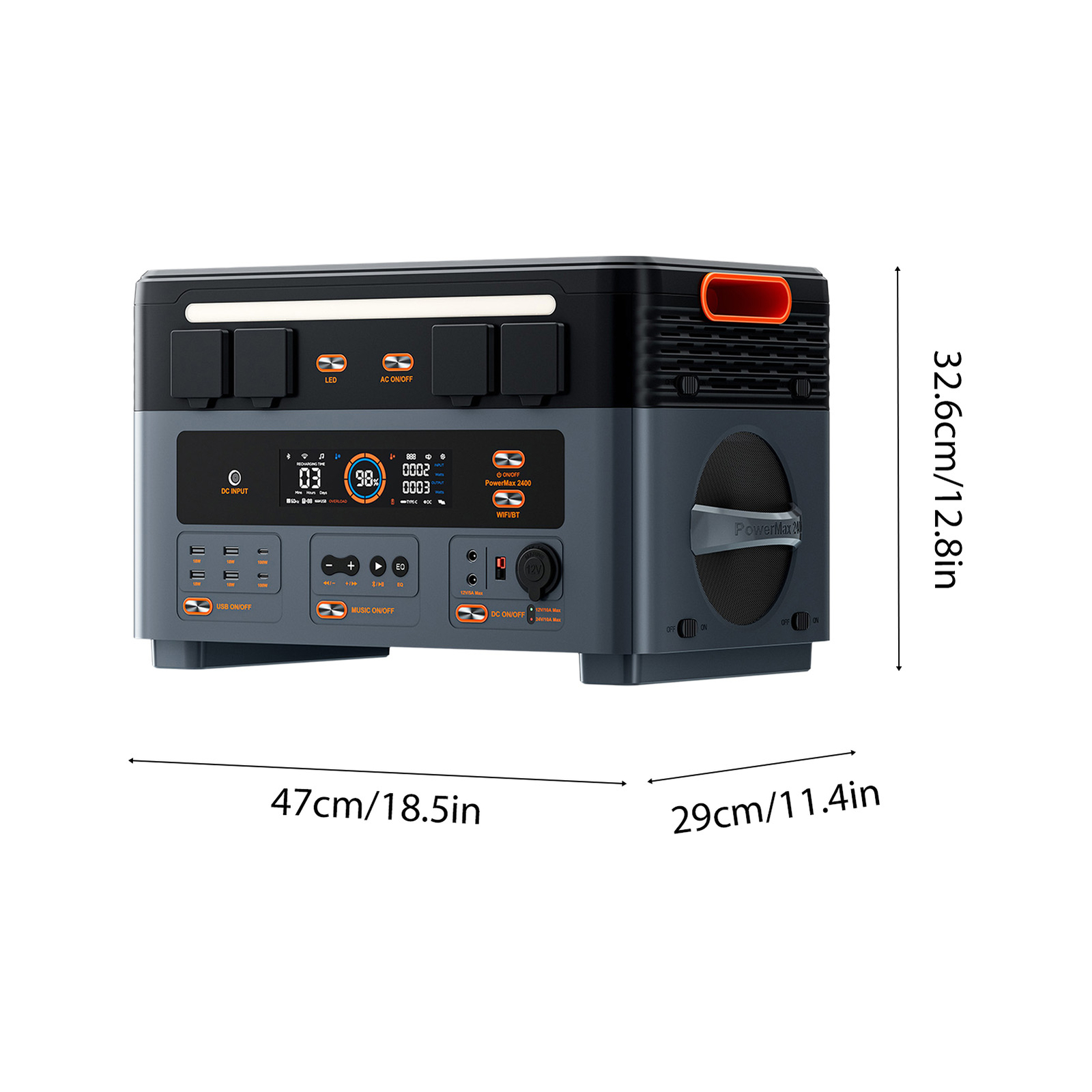 OSCAL PowerMax 2400 2400W 1872Wh Portable Power Station Home Backup Power Outage