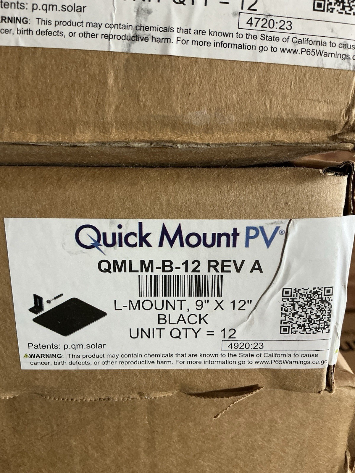 NEW Open Box 8 qty Quick Mount Pv QMLM ST B 12 REV A box of 8 hardware included