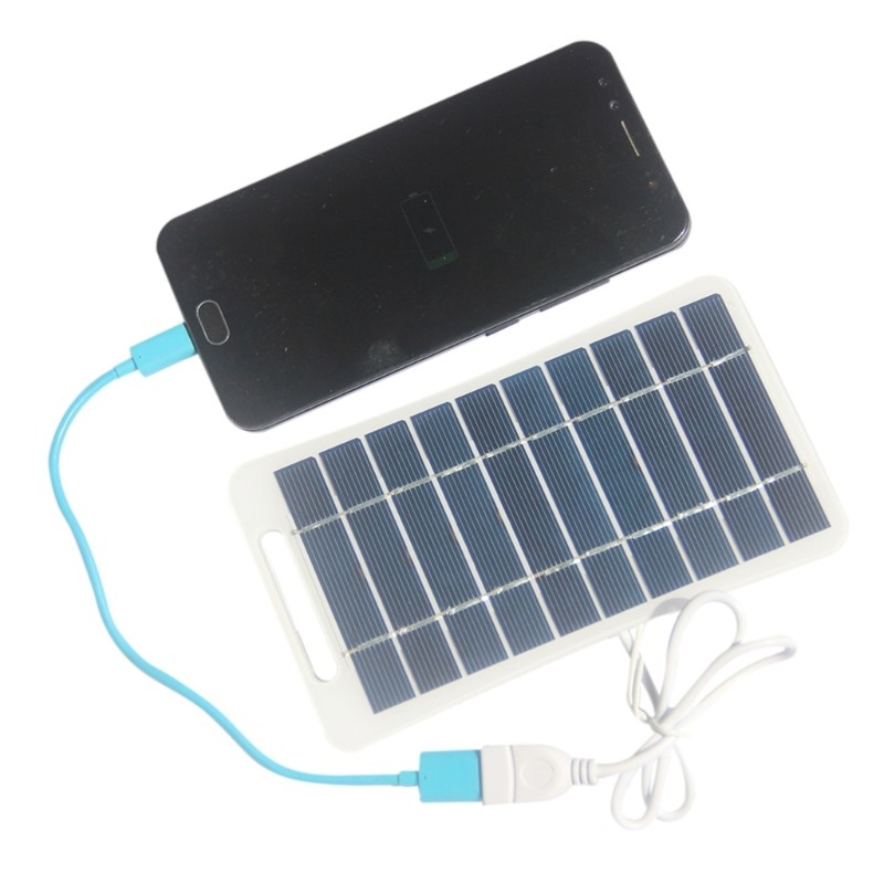 Green Charging Solution 5V 2W Solar Panel USB Charger for Outdoor Electronics
