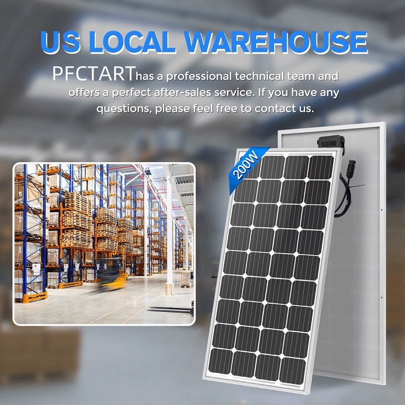 200W Watt Mono Solar Panel 12V charge Off-Grid Battery Power for RV Home Boat