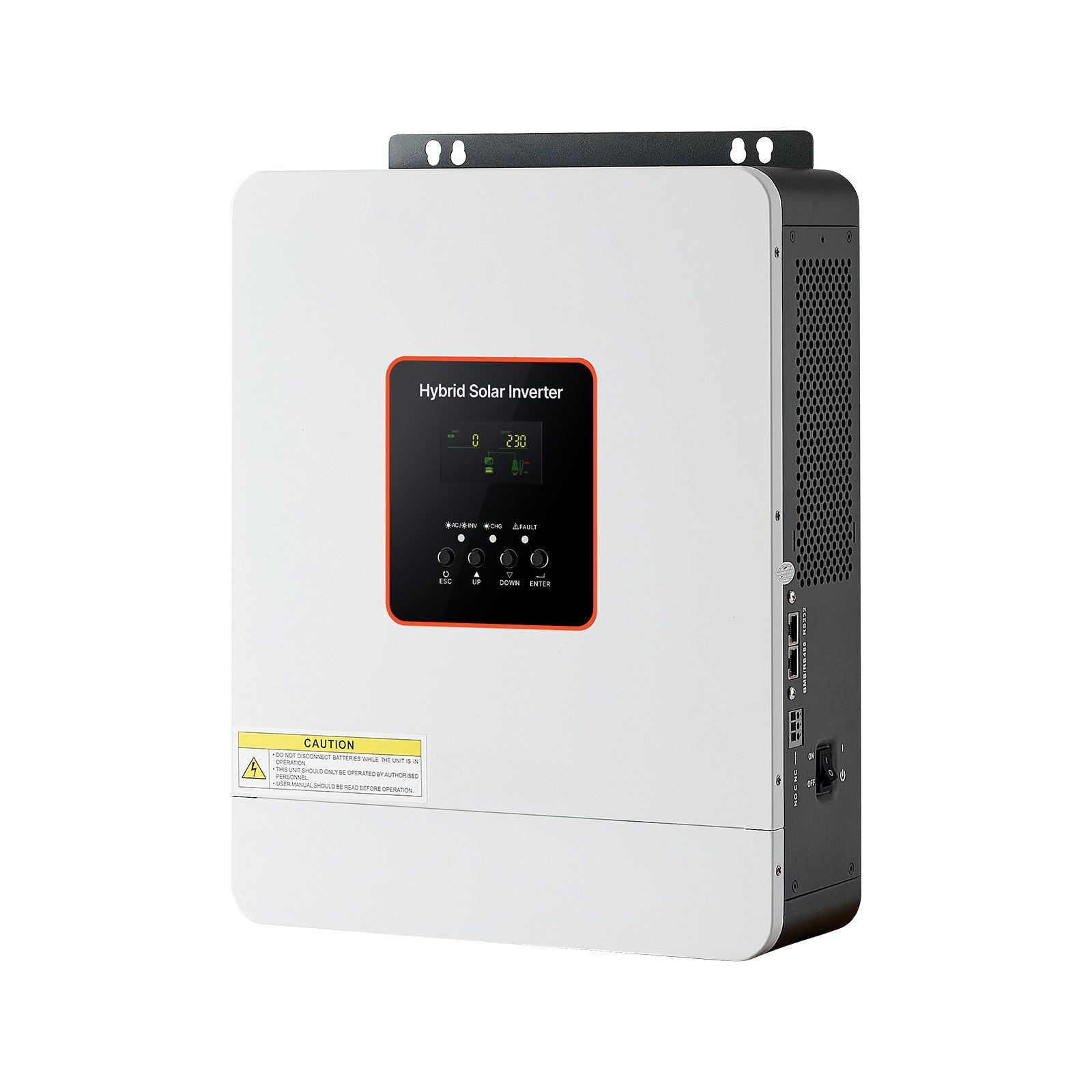 3000W Hybrid Solar Inverter, 24V to 230V AC, Pure Sine Wave with 80A MPPT