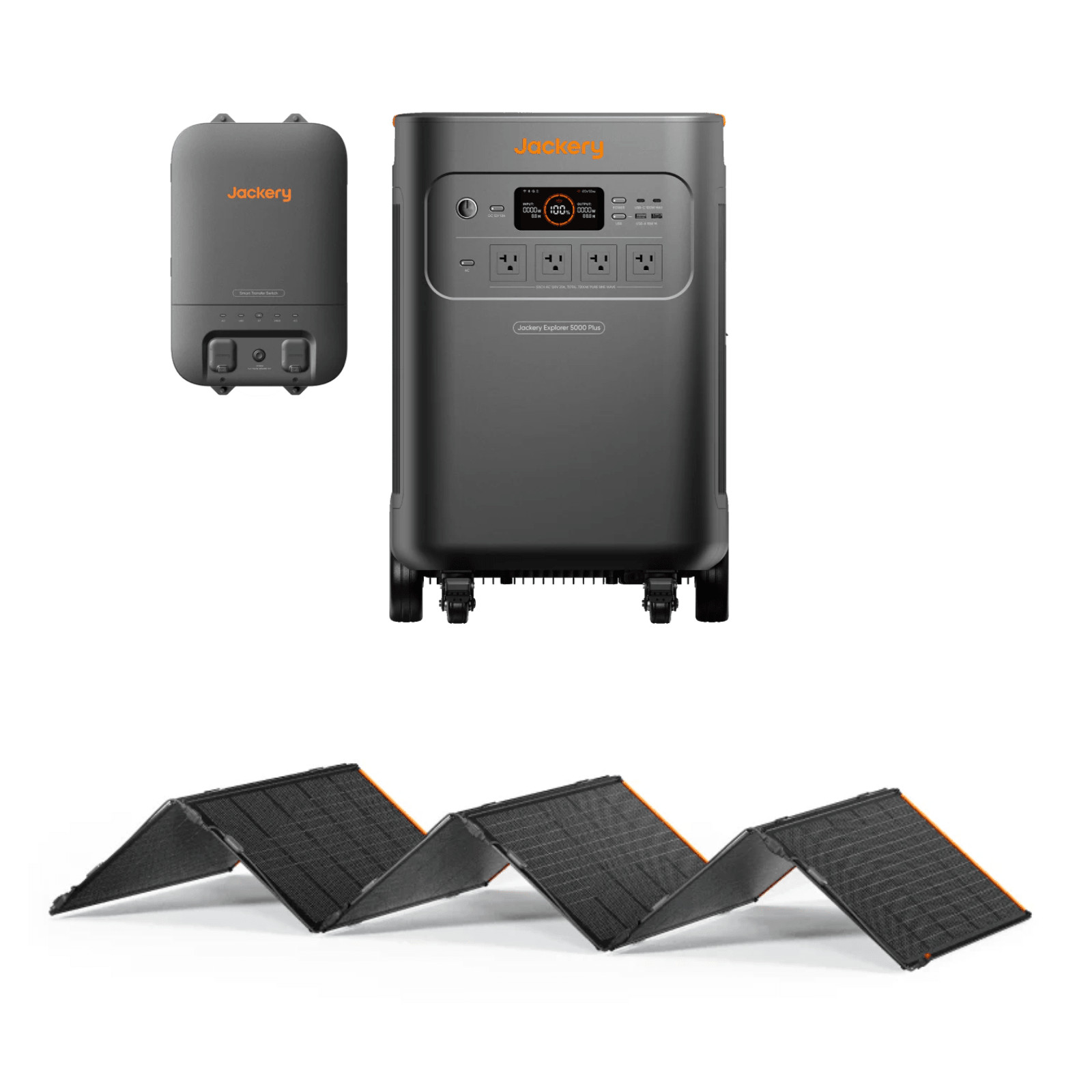Jackery Explorer 5000 Plus + SolarSaga 500W Solar Panel +Smart Transfer Switch
