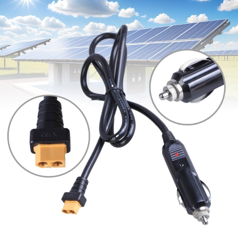 XT60 Female to Car Charging Male Plug Extension Cable 12V/24V Compatible