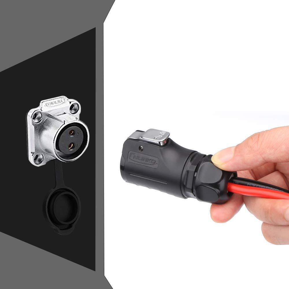 10AWG 2 Pin Power Industrial Circular Connector to SAE Adapter Cable Furion